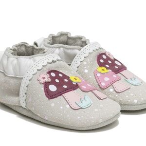 Robeez Mushrooms Soft Sole Shoes, Size 0-6 Months, New in Box.
